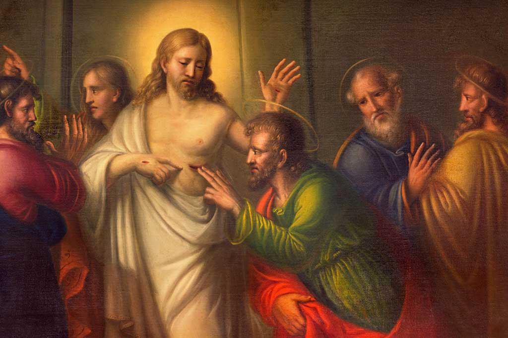 "Doubting Thomas" seeing Jesus side