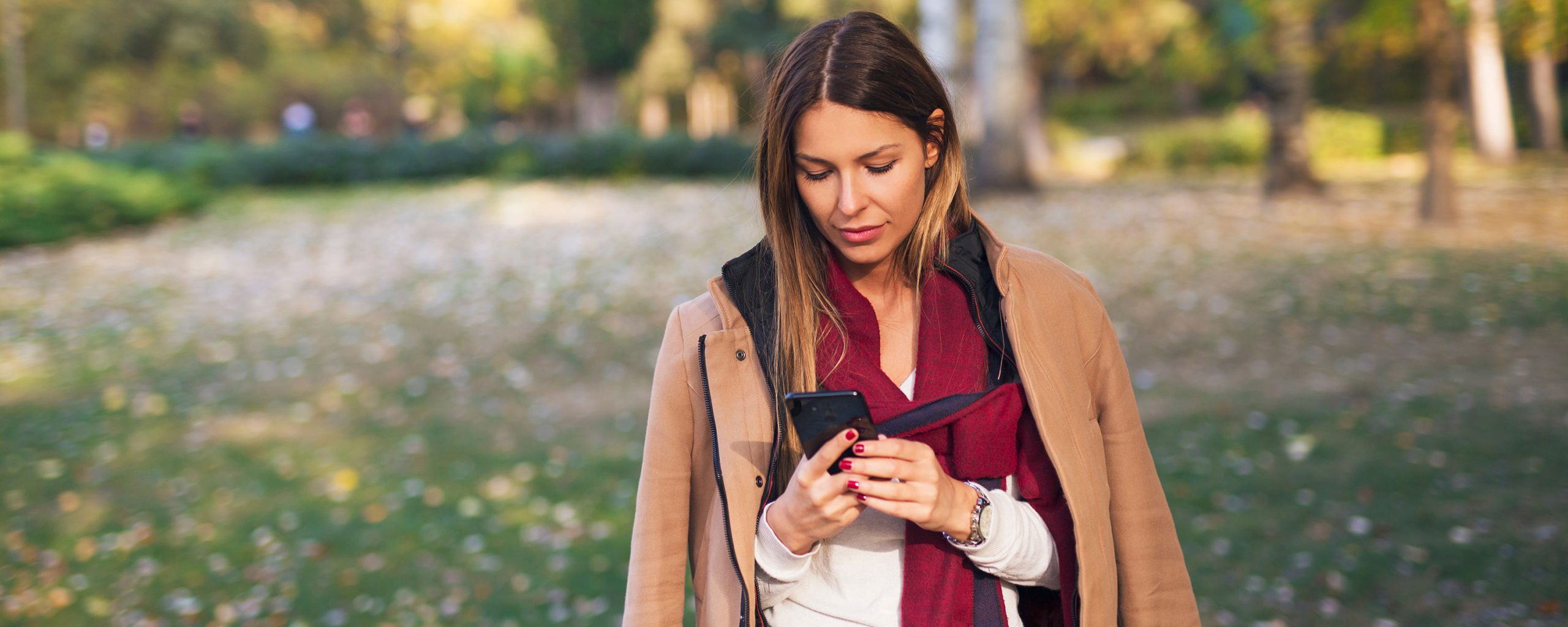 Woman reading the NIVBible on her phone